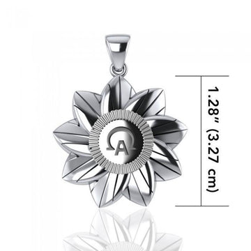Alpha Omega Sterling Silver Pendant by Sibylle Grummes TPD1145